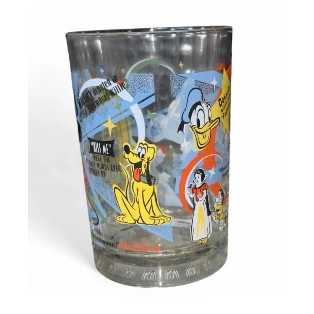 McDonalds Disney 100 Years of Magic Glass Mickey Mouse Donald Duck 2002 Vintage